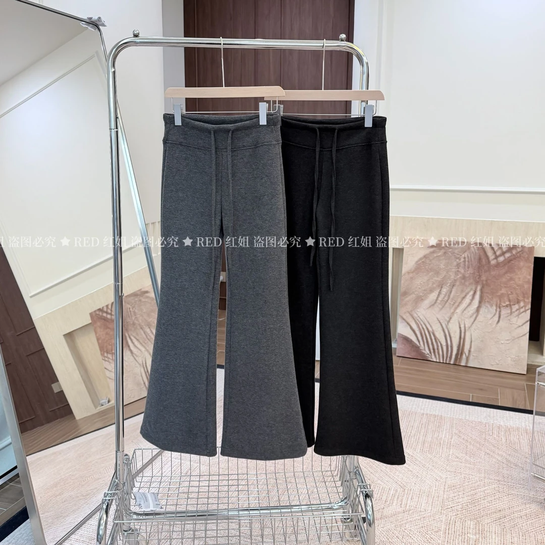 显瘦王者！加绒微喇裤~新款女士韩版修身显瘦保暖气质长裤微喇吧裤