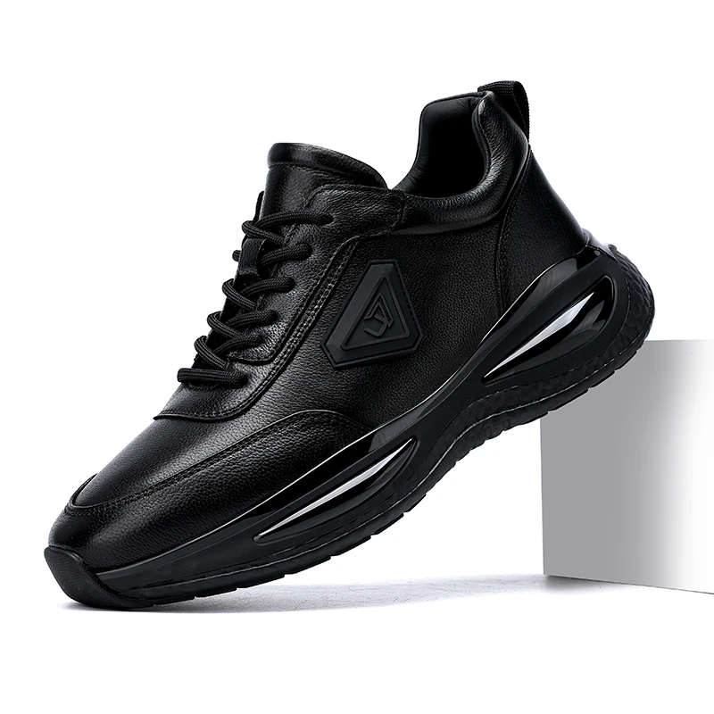 品牌男鞋有单鞋有棉鞋冬季加绒保暖气垫耐磨休闲鞋2024903黑色