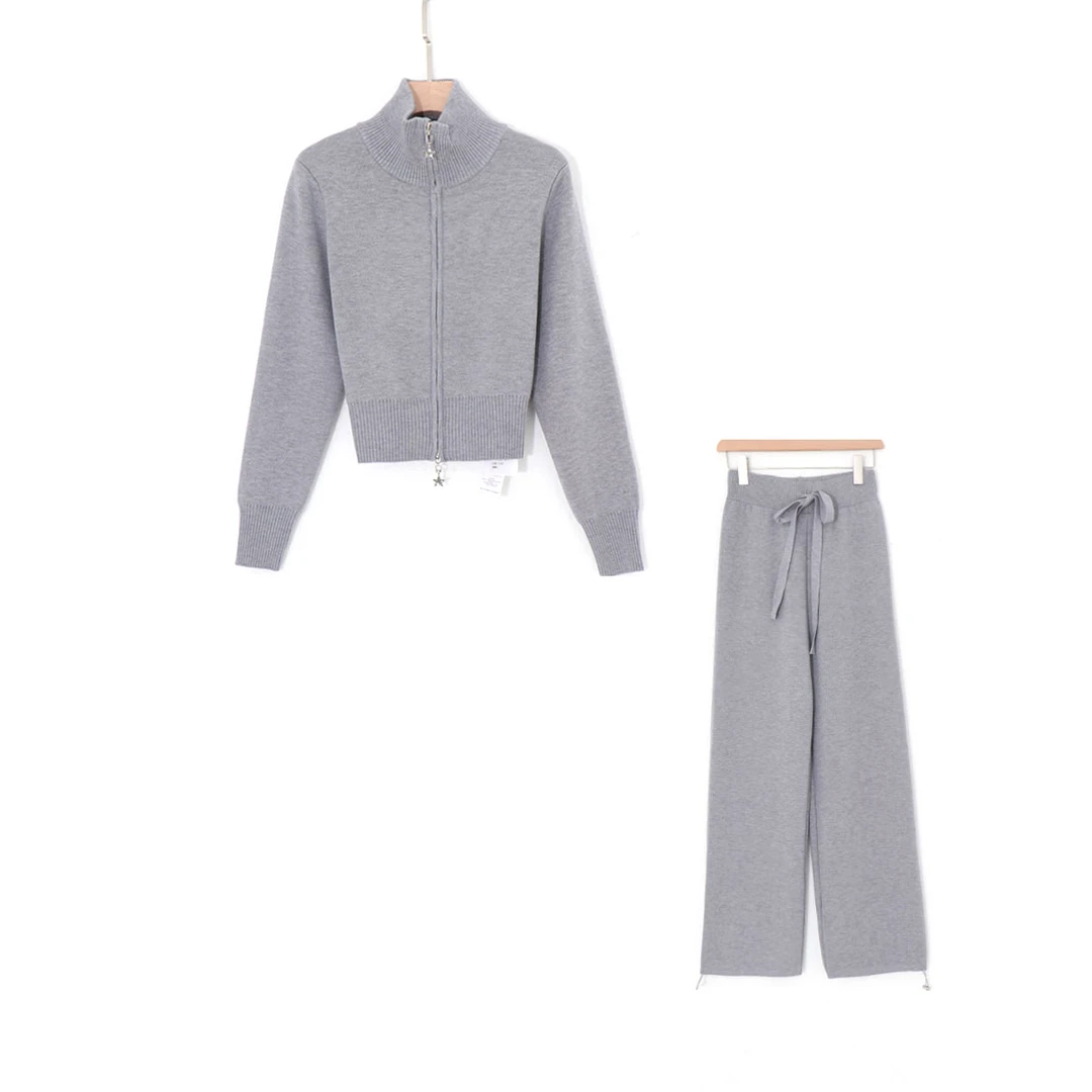 【程钱钱】MINGSIKA/名斯卡 新款毛衣套装#AM637-801&805