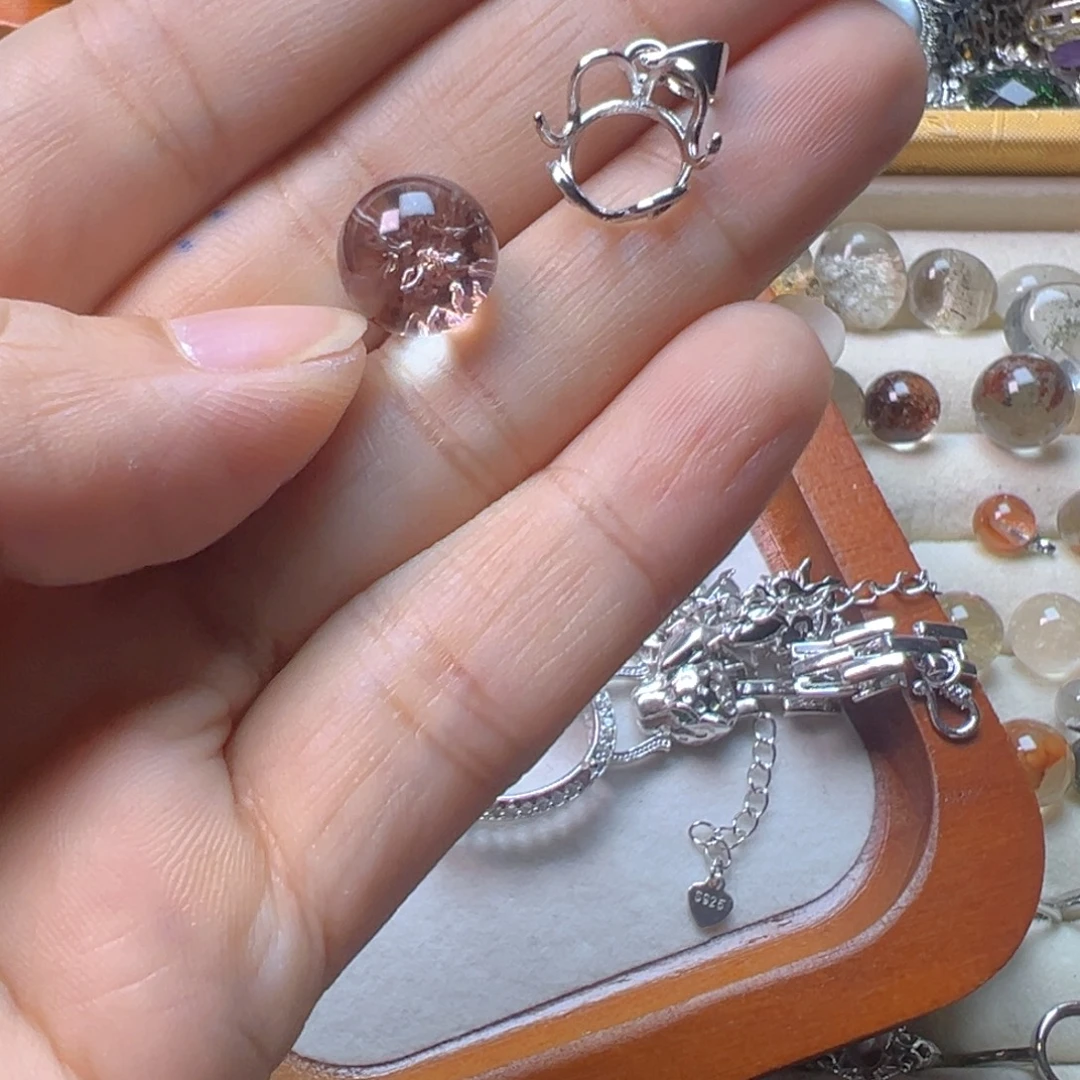 南***瓜发晶银S800镀金镶嵌手链