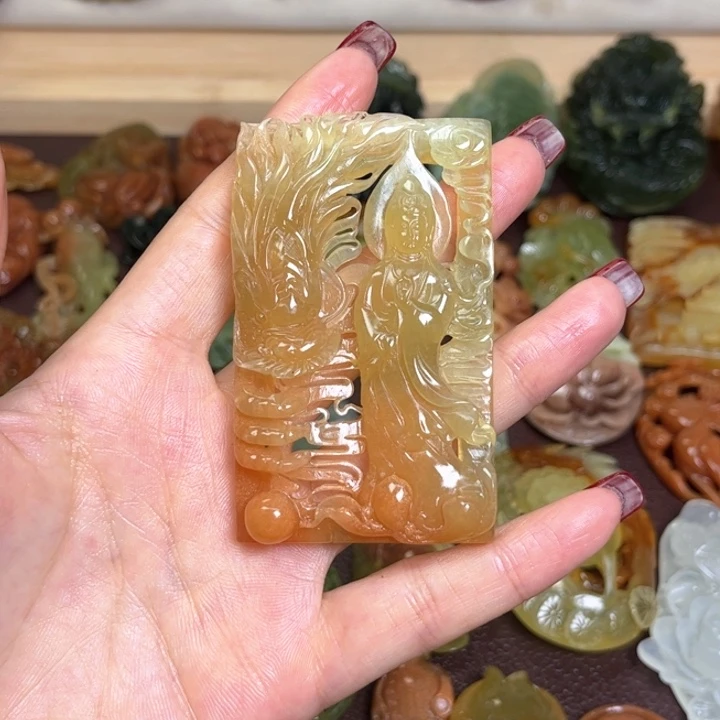 蛇纹石玉吊坠(赠链)未镶嵌玉**宝