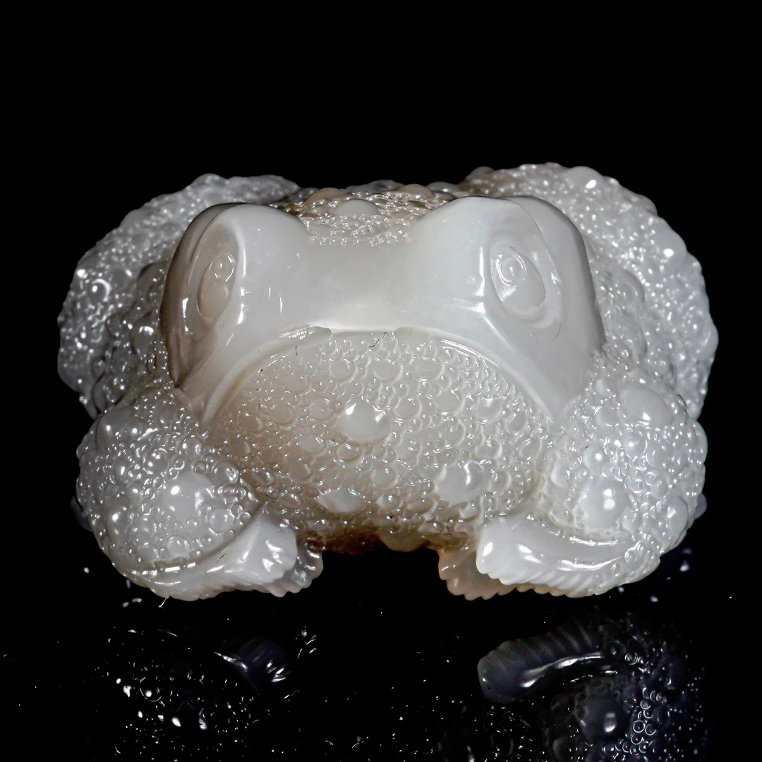 LOT.020和田玉烟紫蟾蜍X1337