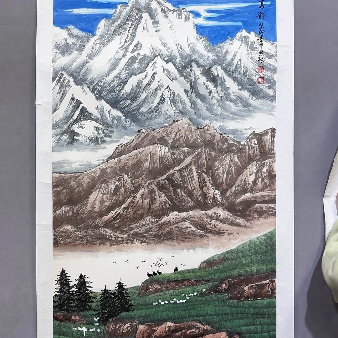 国画亲笔手绘放心去藏