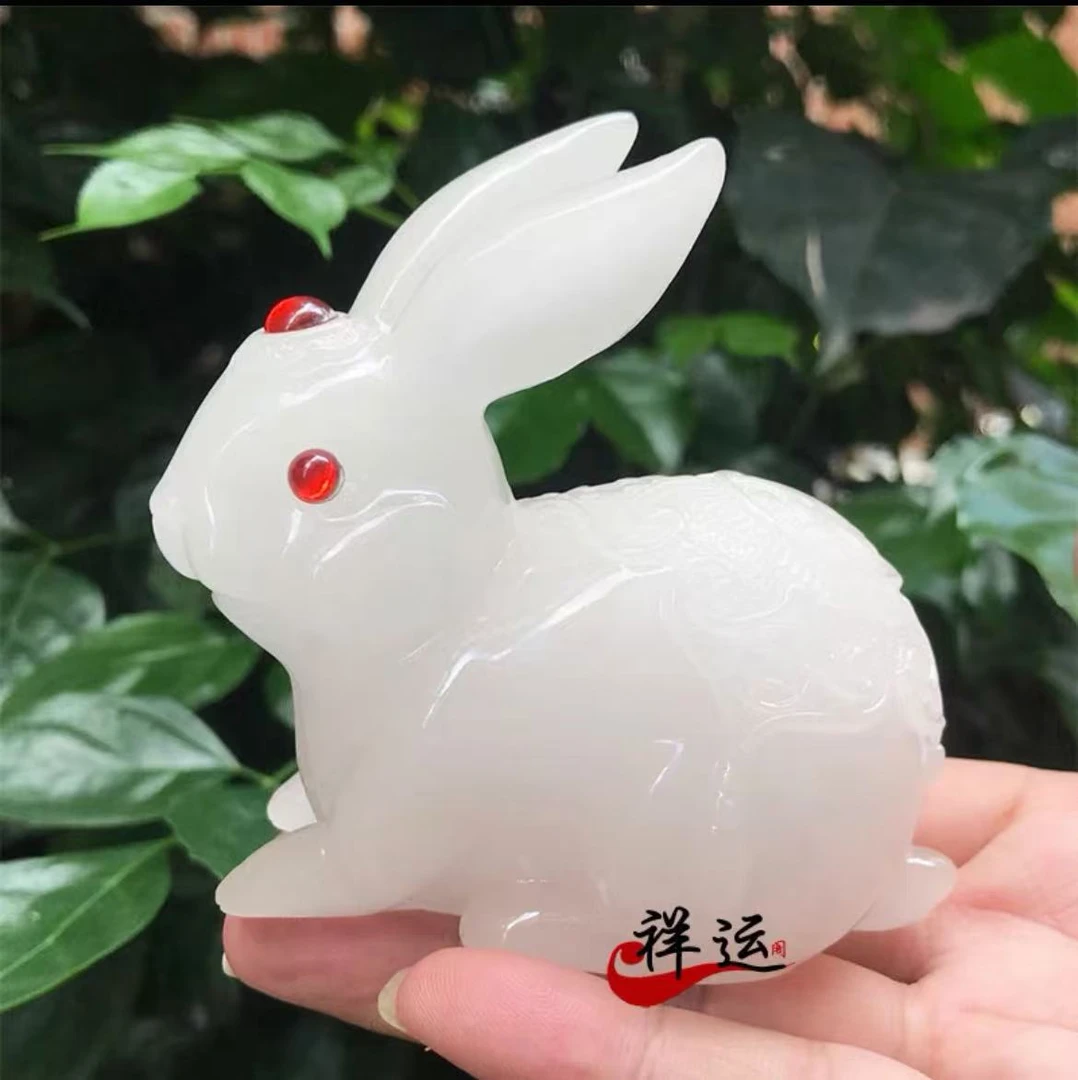 玉兔摆件生肖兔子创意装饰品礼品吉祥物网红工艺品兔送礼可爱好看