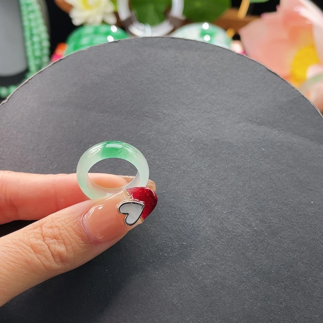 石英质玉戒指未镶嵌小****號15