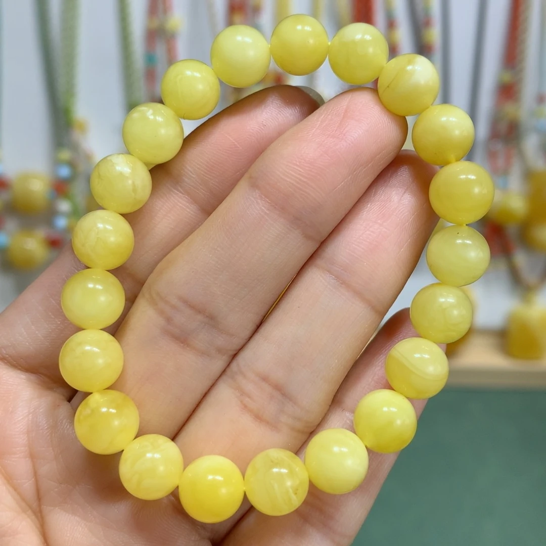 蜜蜡手链未镶嵌特价瑕疵8.8mm