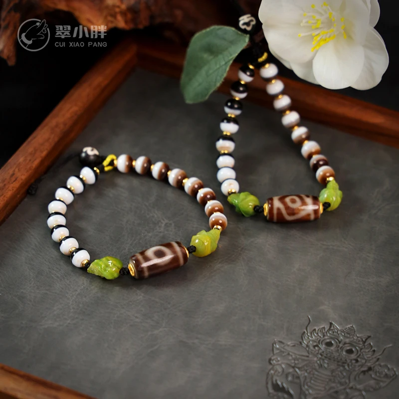 翠小胖三号店 一线凤二眼玛瑙手串新CTZA21 多样性发1