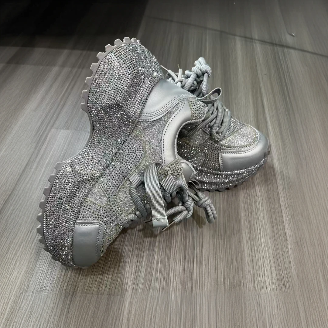 女款网面时尚鞋子运动鞋低帮老爹鞋透气百搭女鞋黑色厚底夏季潮鞋