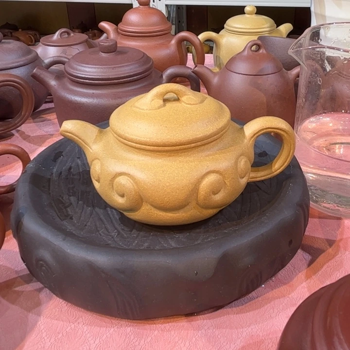 紫砂茶壶黄金段微瑕如意150cc