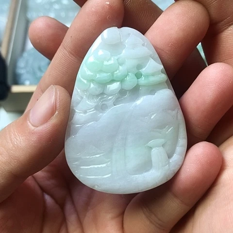 翡翠未镶嵌颈饰天然缅甸翡翠a货