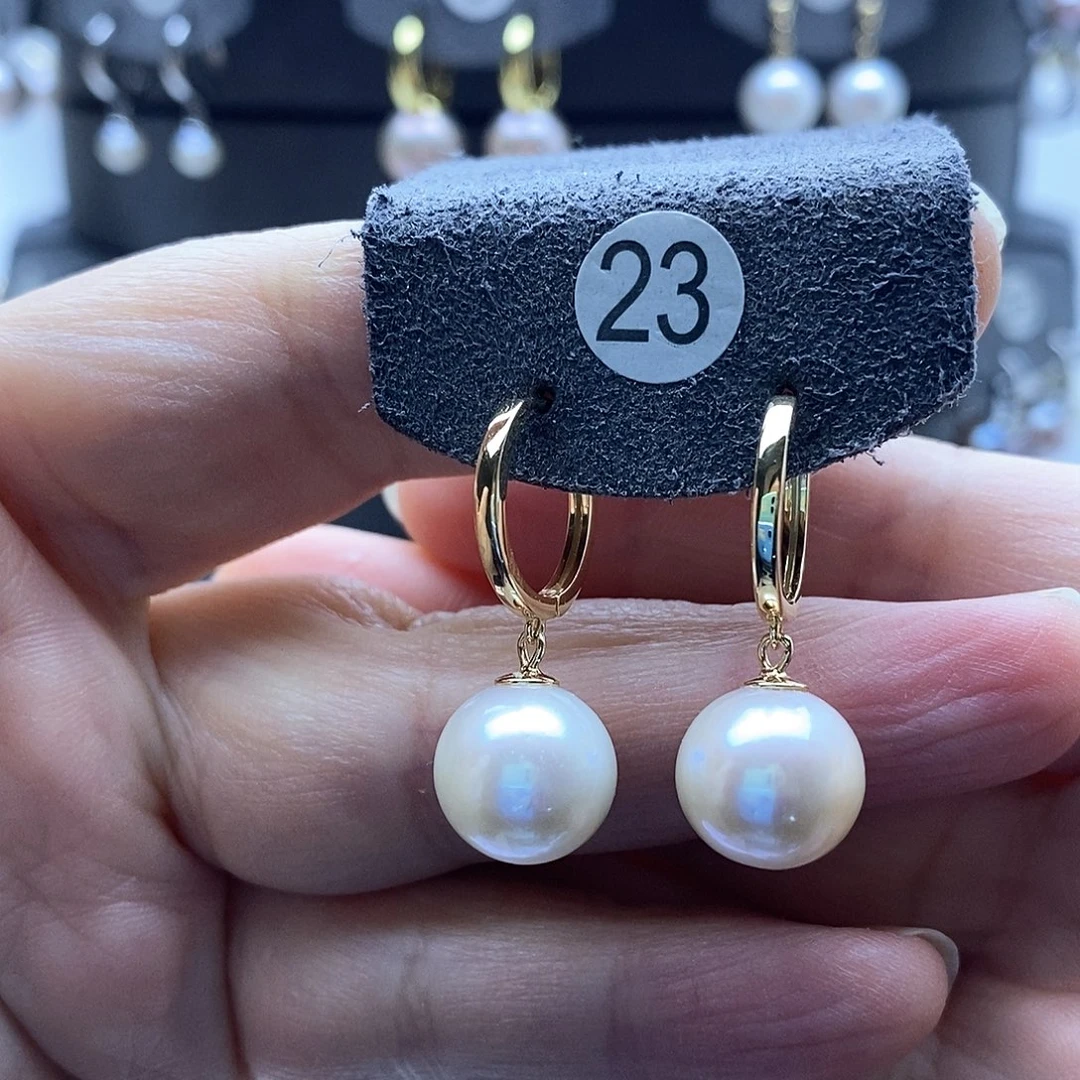淡水珍珠耳饰银S925镶嵌