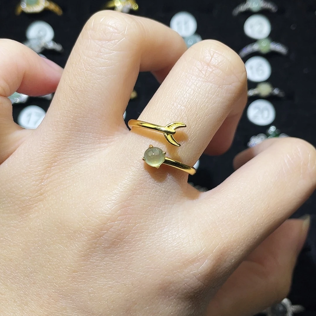 翡翠未镶嵌戒指戒指