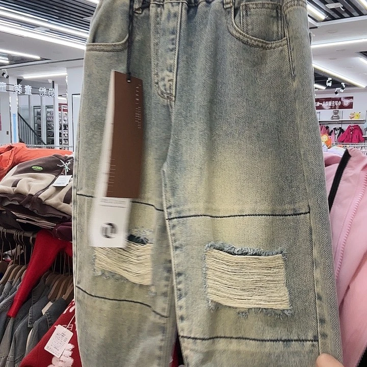 130码男款牛仔裤男孩