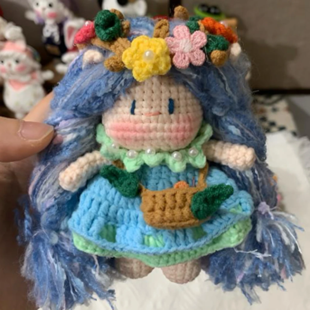 【采花精灵仙子】手工diy勾毛线动物钥匙扣挂件礼物