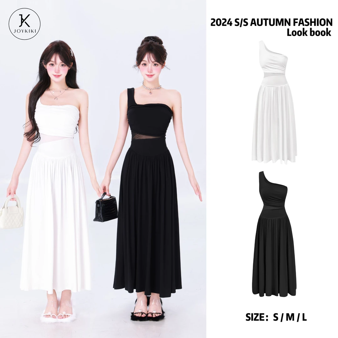 【JOYKIKI 清清!】【世家千金2.0】初秋仙女拼接网纱连衣裙J24C158