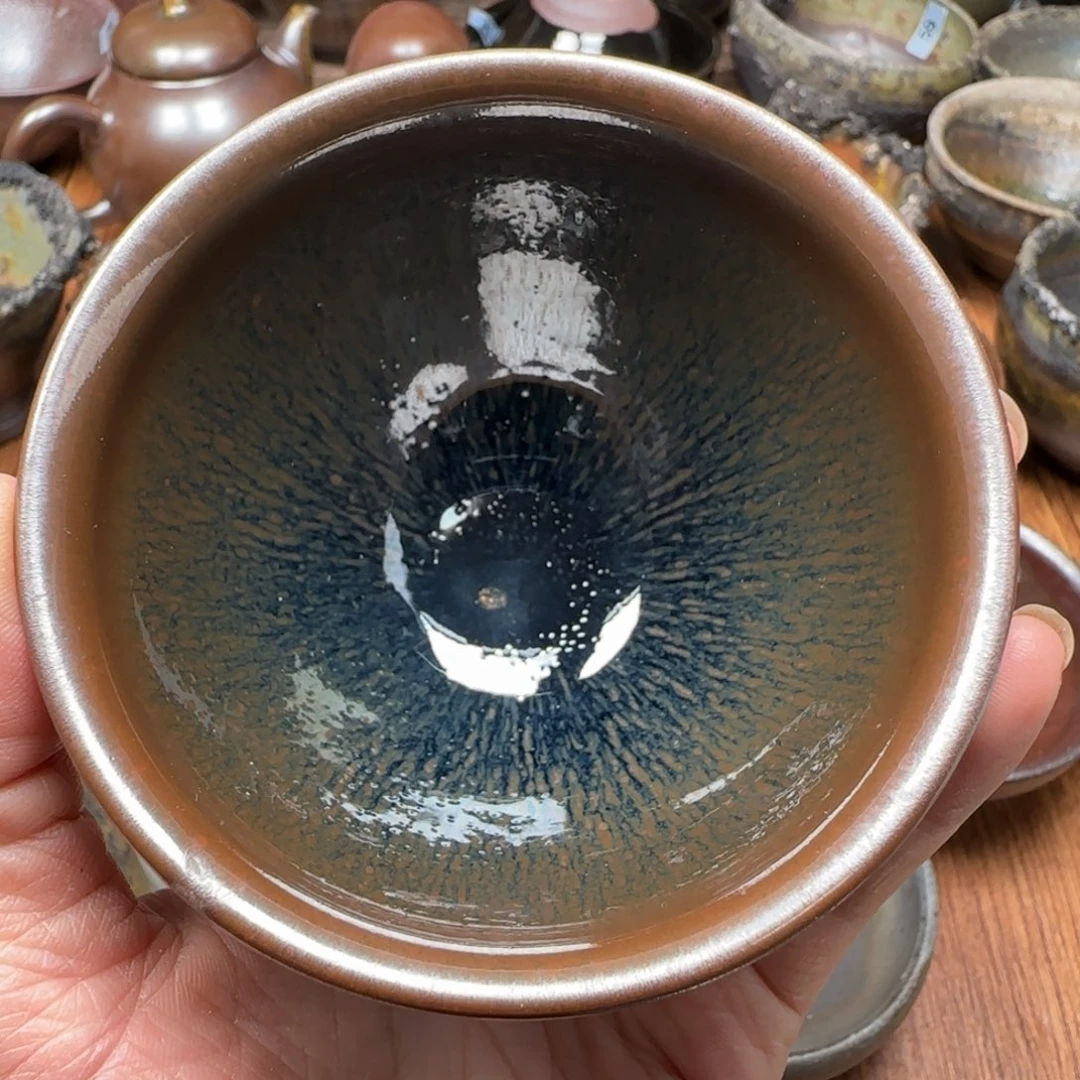 柴烧建盏茶盏茶杯102