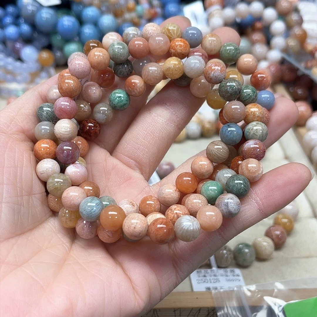 硅化珊瑚（珊瑚玉）手链未镶嵌吉***成411