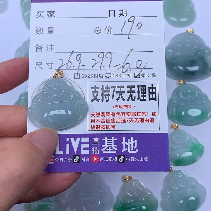 翡翠未镶嵌颈饰天