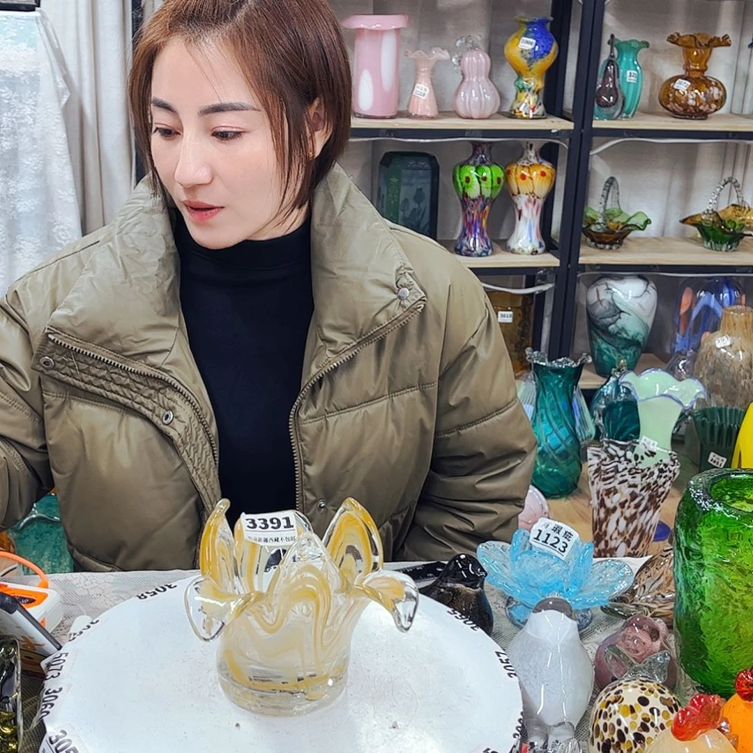 3391花杯家悦琉璃工艺品