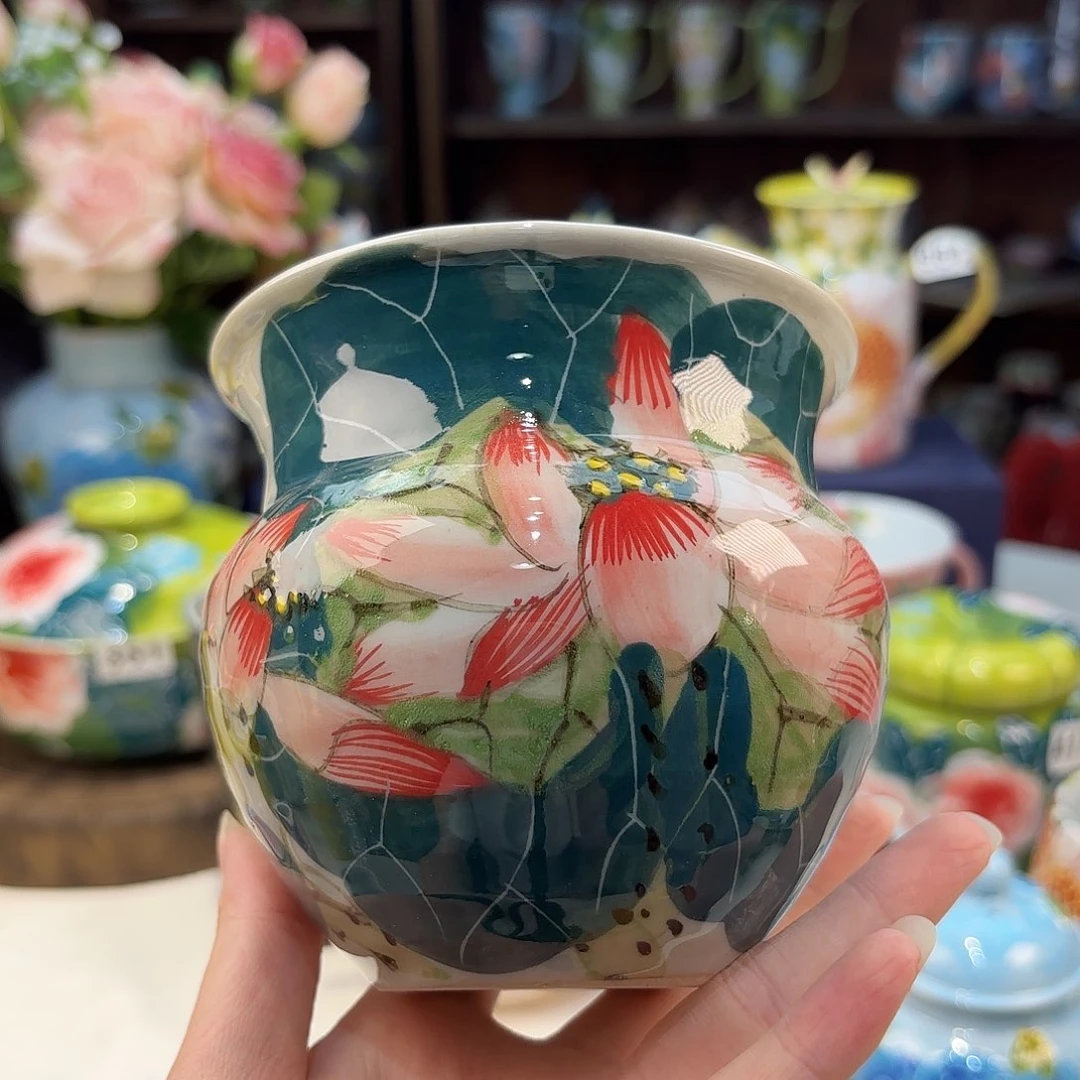 景德镇手绘高温釉下彩陶瓷茶具