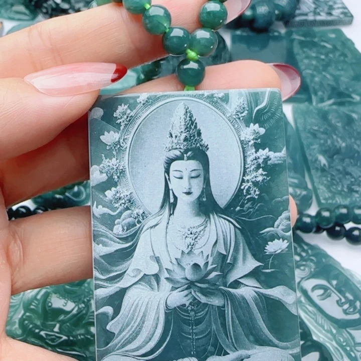 翡翠未镶嵌颈饰多样性发货天然A货翡翠