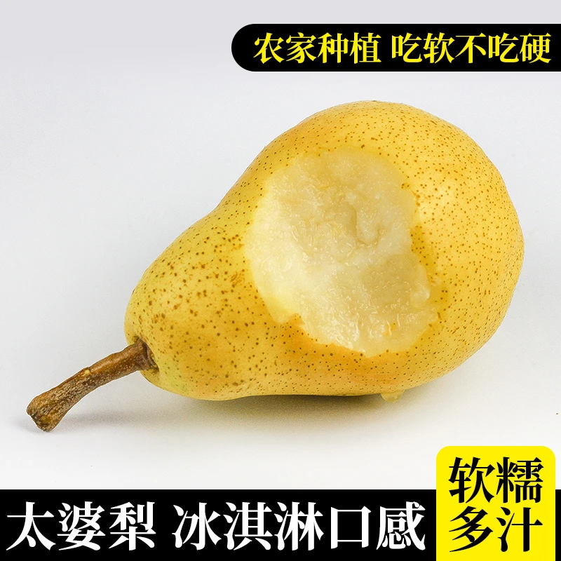 太婆梨水果新鲜烟台大头梨茄梨啤梨东北软梨子洋梨整箱包邮