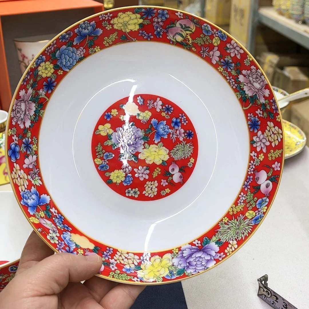 【闪购商品】骨瓷8英寸1深红。。。。。