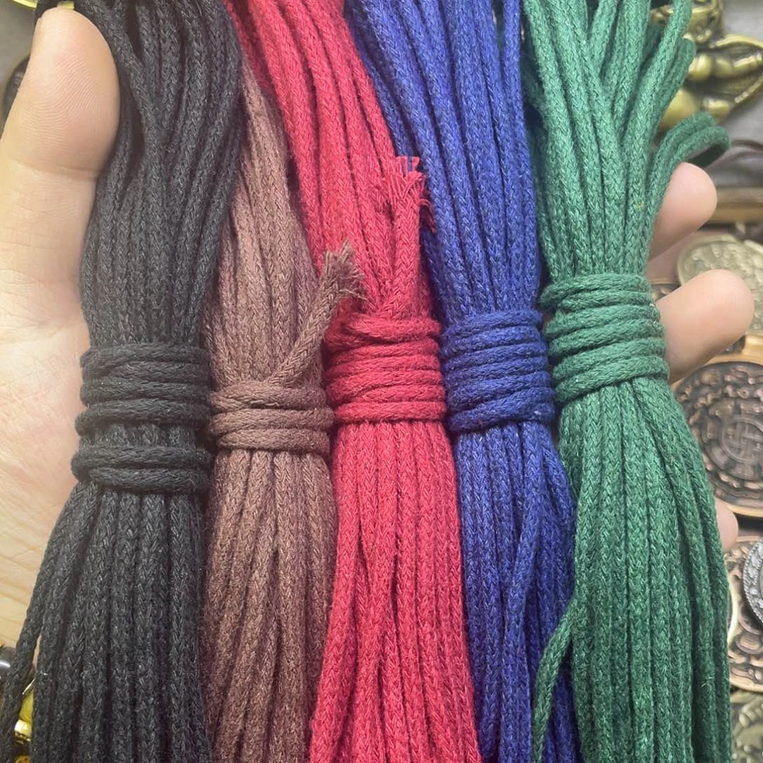 五种颜色抽芯棉绳各10米3.0规格