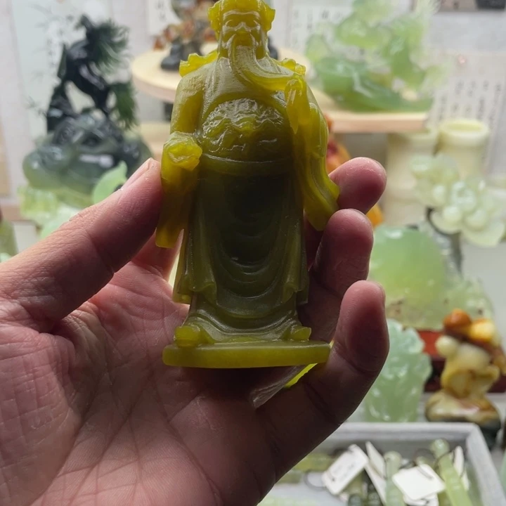 蛇纹石玉未镶嵌四大名玉手把