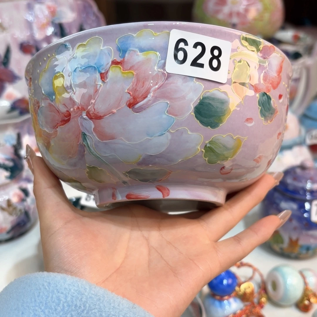 景德镇手绘高温釉下彩陶瓷茶具