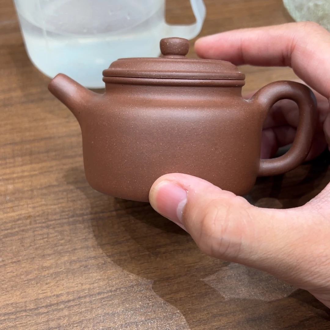茶壶紫砂老紫泥德钟160cc