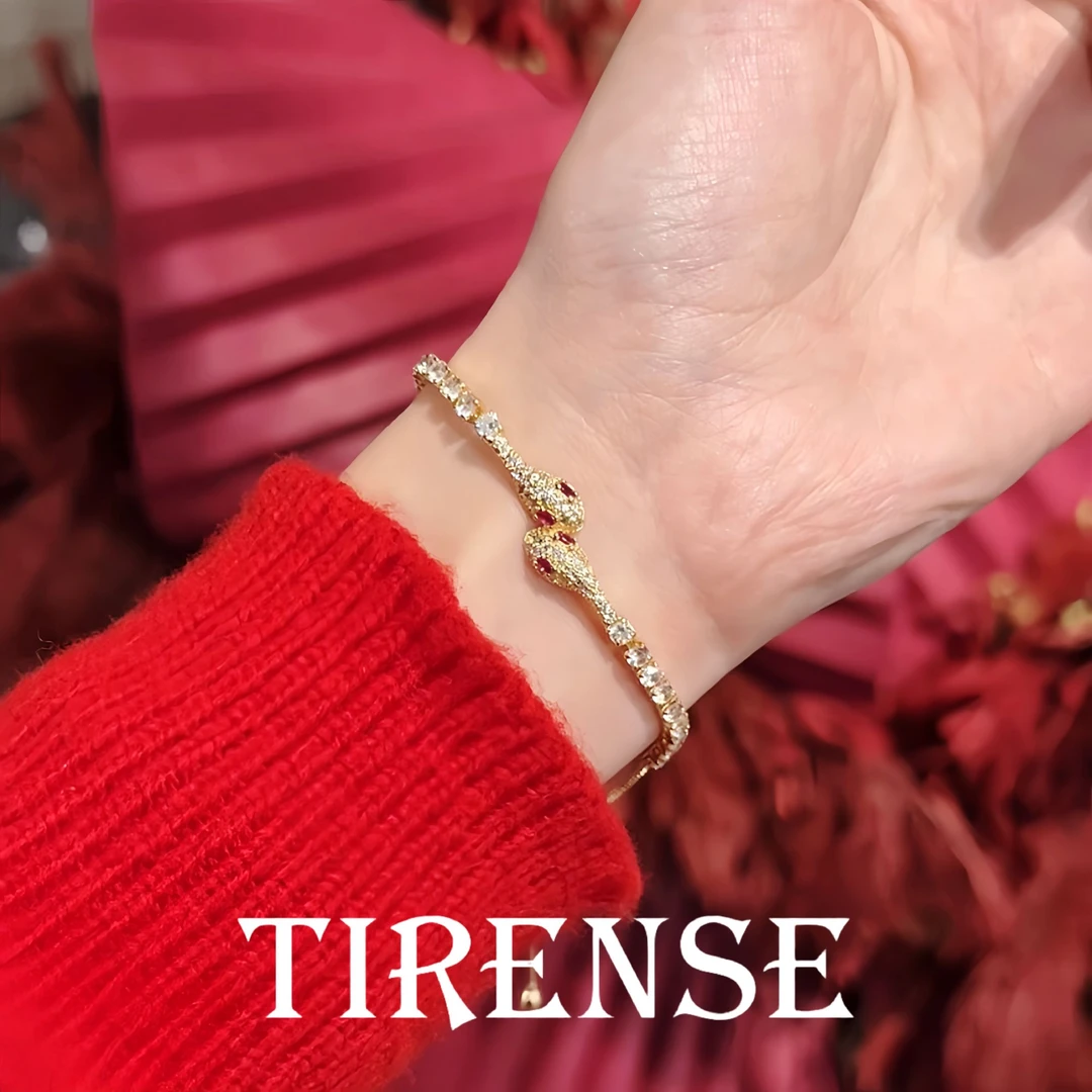 TIRENSE/狄伦斯 铜合金手链 镀18K金 高定灵蛇系列轻奢气质手链