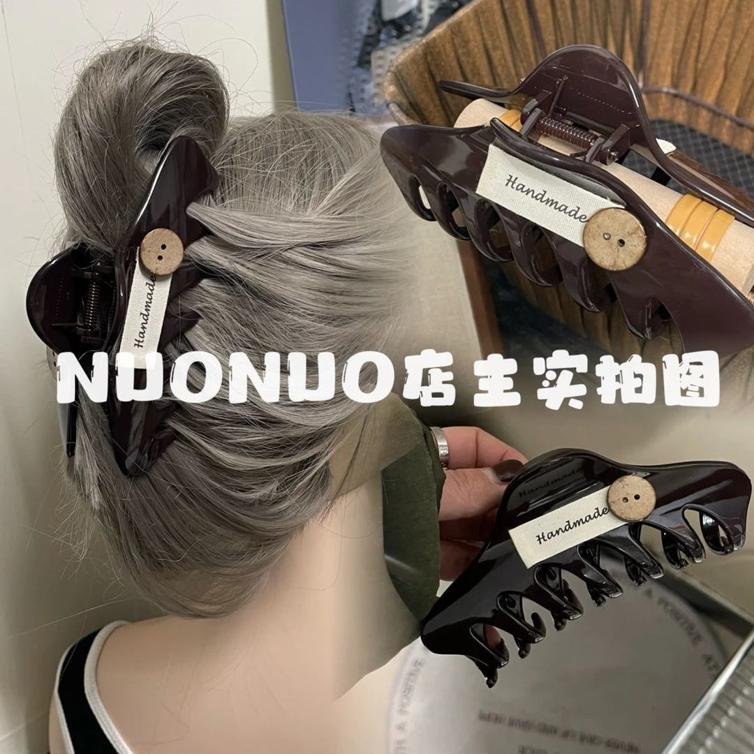 原创~巨大号13cm抓夹!巧克大号发量多超大鲨鱼夹加宽抓夹