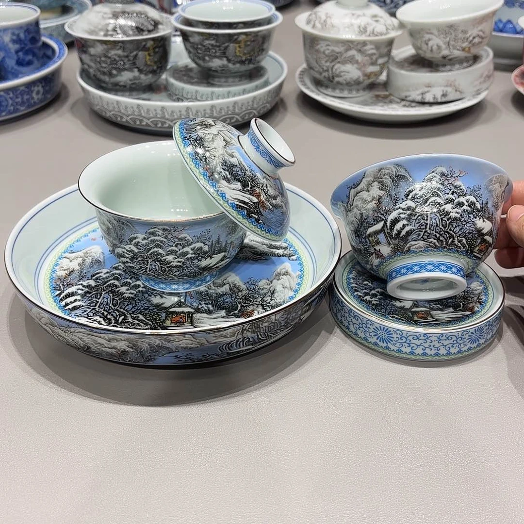 盖碗景德镇高温茶具