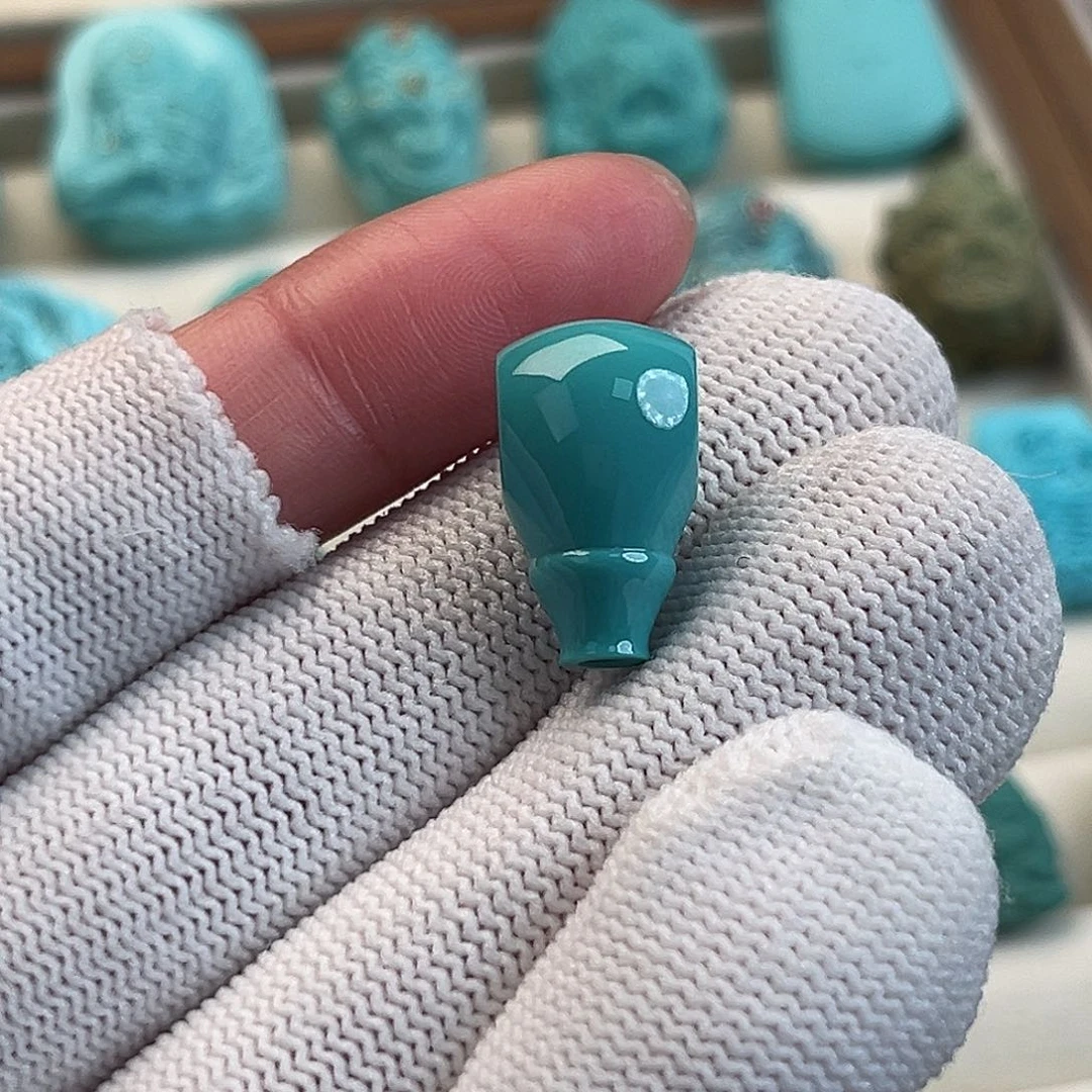 绿松石未镶嵌精品三通