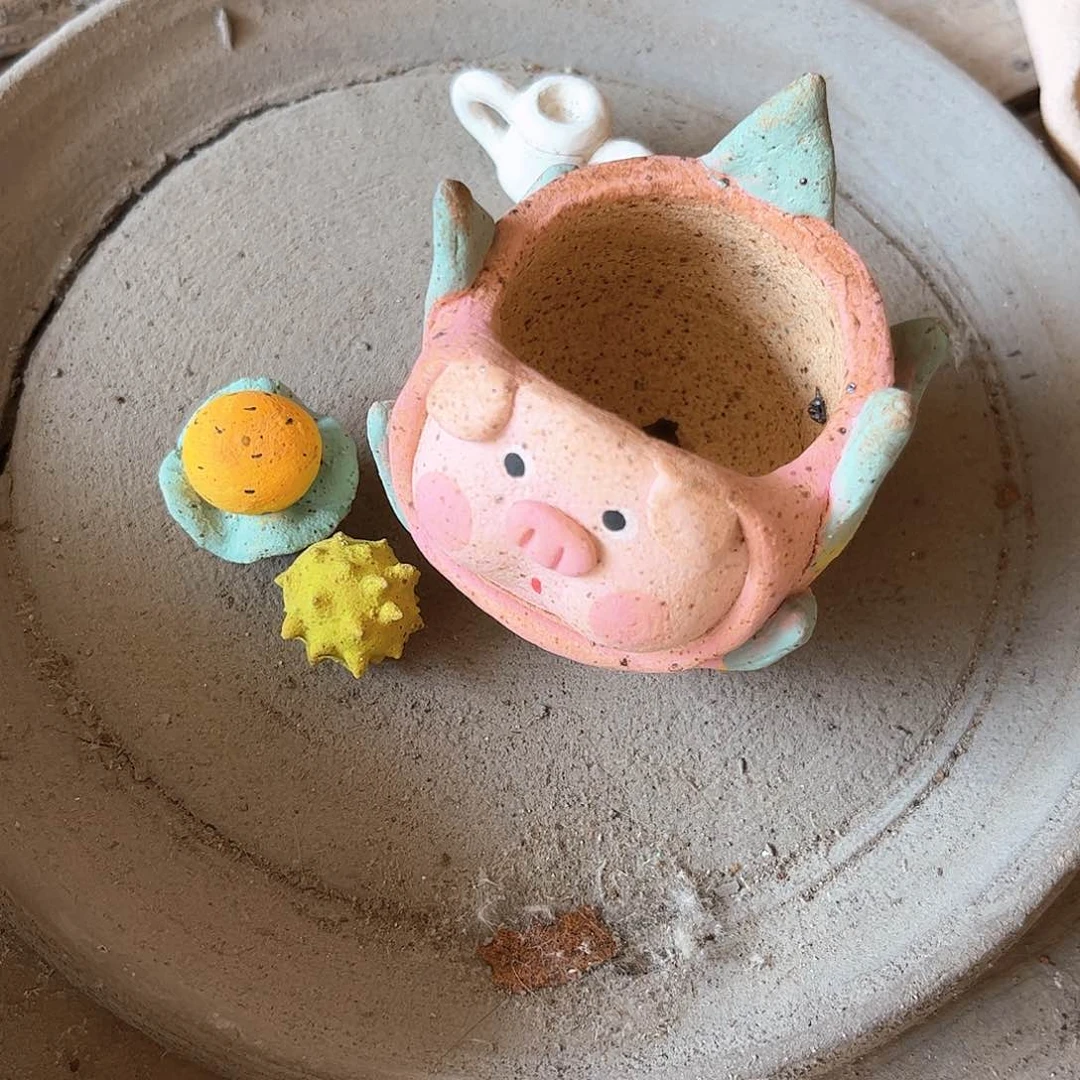 泥塑L古镇炻陶花盆