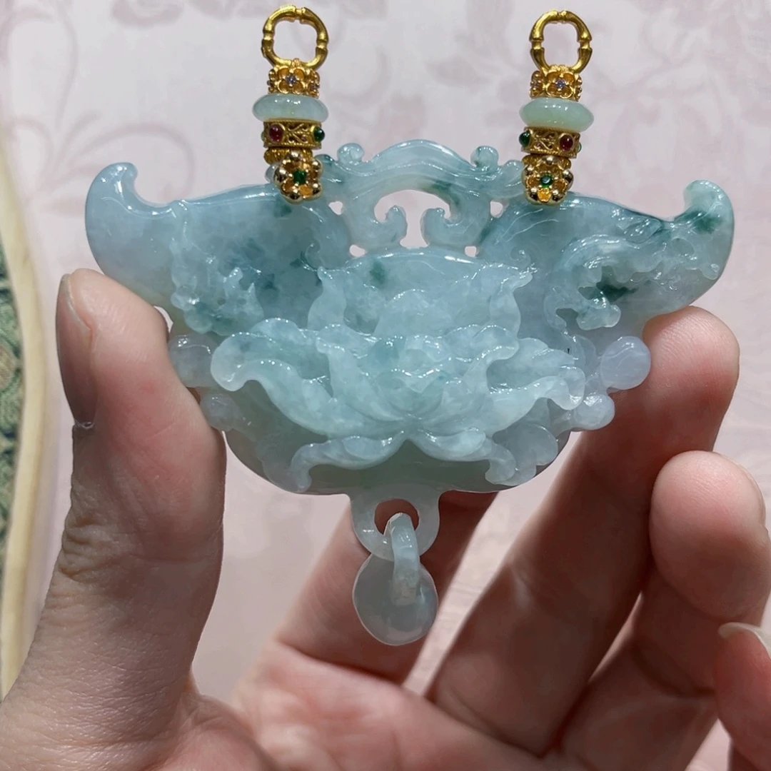 翡翠合金吊坠(赠链)国风