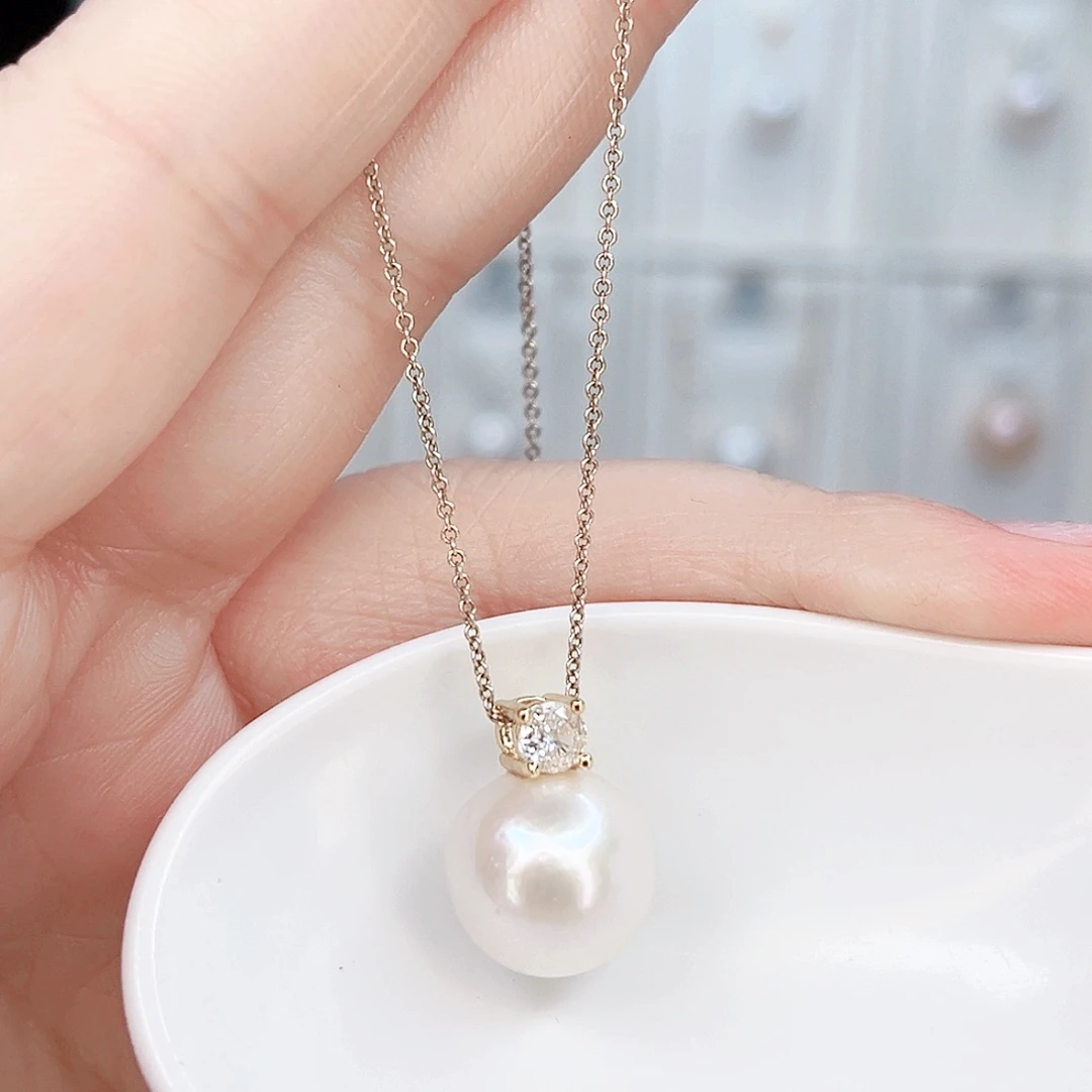 合金淡水珍珠吊坠(赠链)