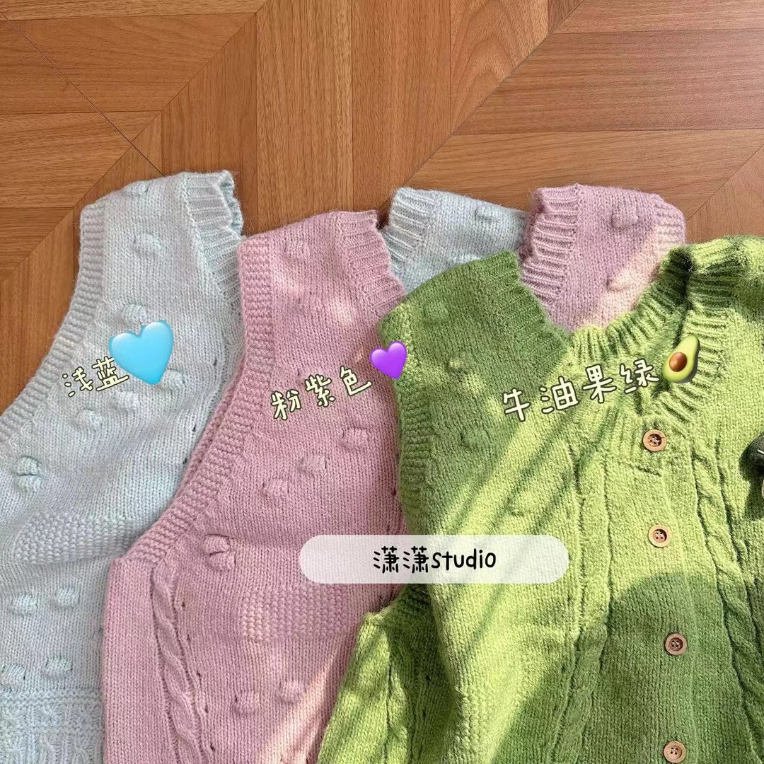 【豆豆马甲】 潇潇自制高端定制纱线A字版型百搭毛线马甲XM0922