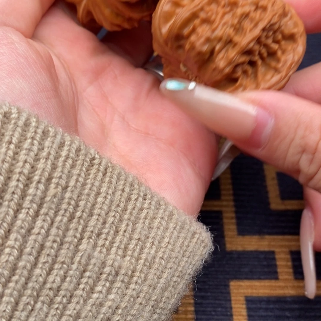 相***缘把件文玩核桃白狮子