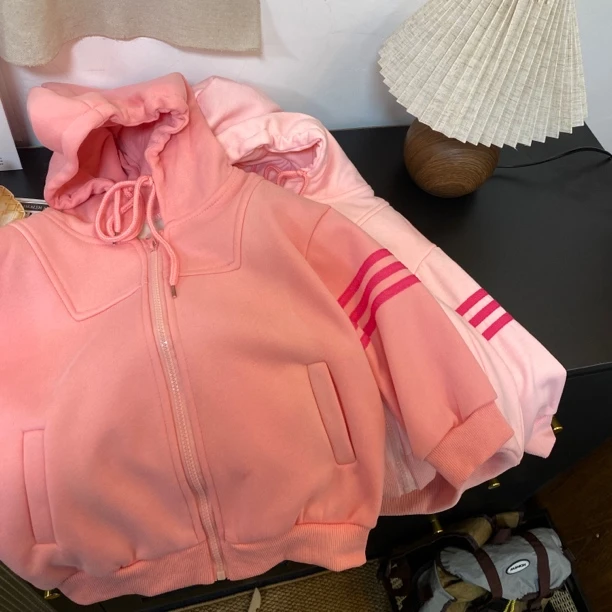 2105时尚潮流百搭洋气流行秋冬男女童加绒休闲外套