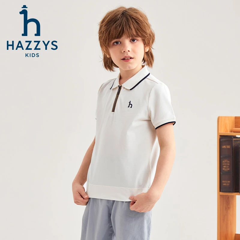 Hazzys/哈吉斯品牌童装【大冰】男童Polo短袖儿童休闲夏季翻领