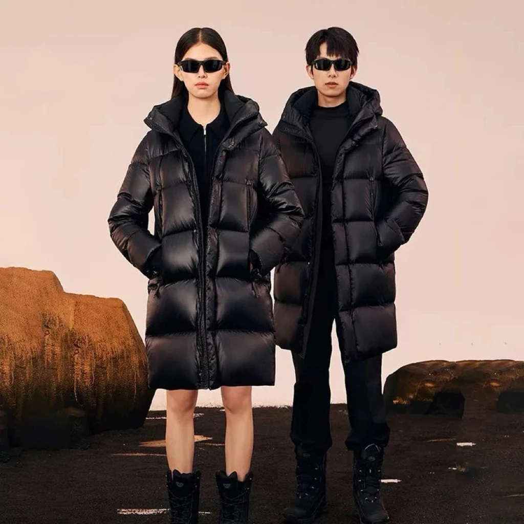 【中长款】只卖真羽绒现货+运费险男女同款奢品定制羽绒服HJZCK