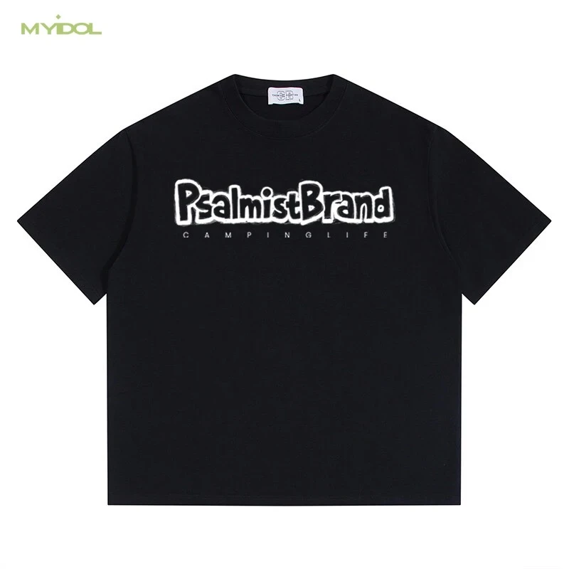 夏季日系字母简约重磅2025新款宽松百搭半袖上衣短袖T恤