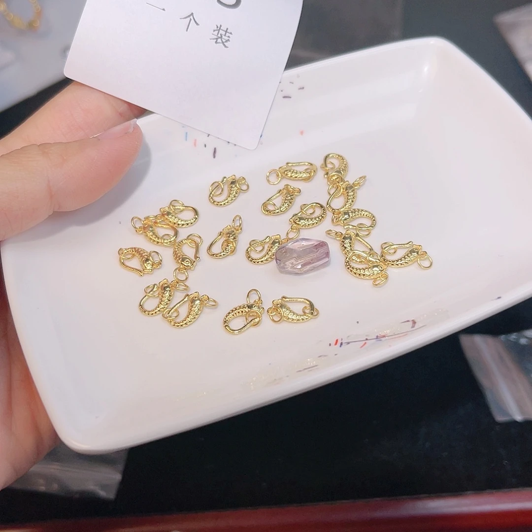 紫晶珠宝半成品银S925镀金镶嵌15