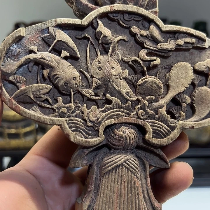 木（非红木类）火*哥木雕年年有鱼