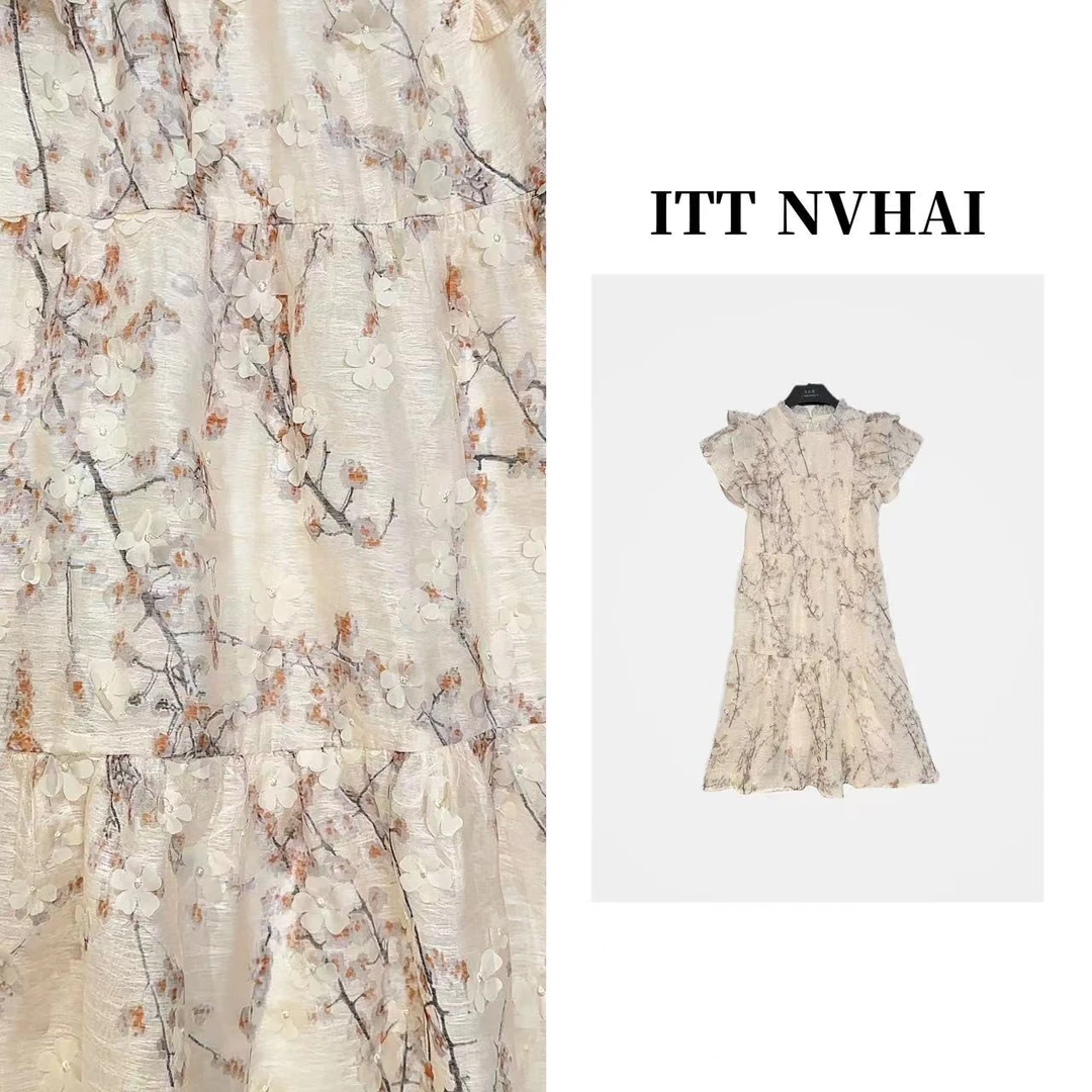 设计新款高级提花气质显瘦连衣裙JC-A1482