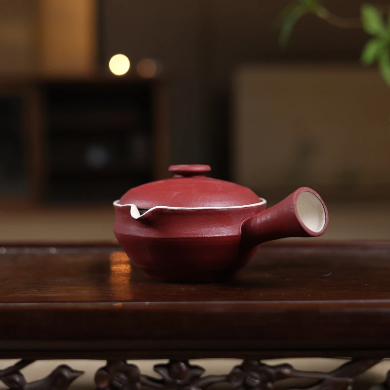 当代 纳兰 砂锅侧把户外围炉煮茶壶茶壶功夫茶具家用喝茶（Q7689）