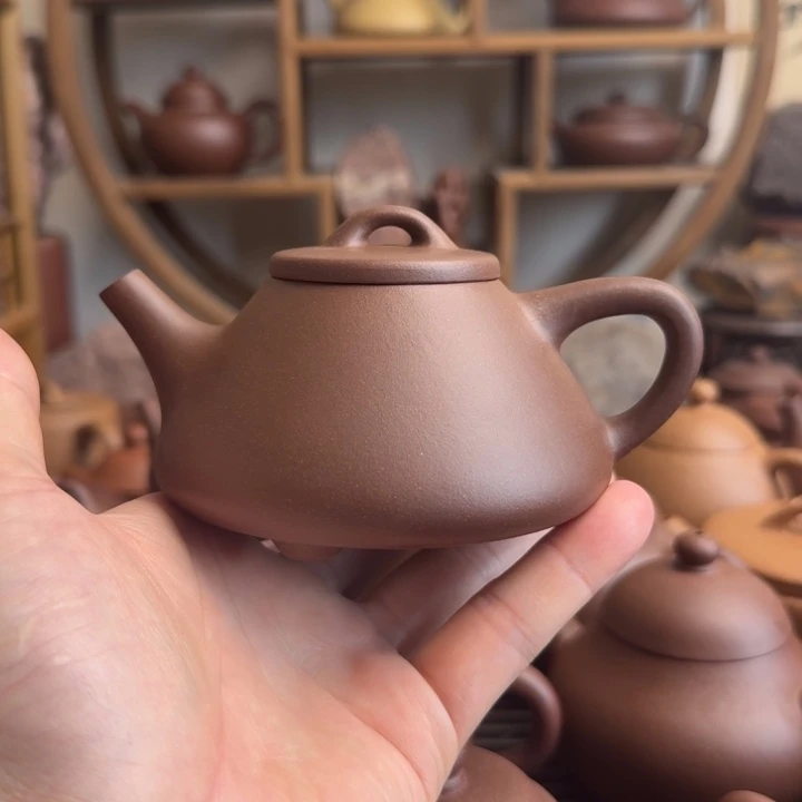 茶壶紫砂子冶石瓢200cc台西嫩底槽清