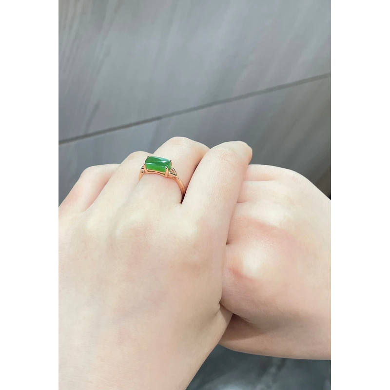 拾珍和田碧玉戒指新马鞍戒指活口时尚国风百搭精美新中式戒指气质